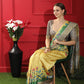 Lemon Tussar Print Soft Saree with all Over Beautiful Print