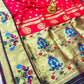Red Paithani Pure Silk Handloom Saree With Pure Jari