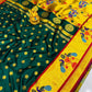 Green  Paithani Pure Silk Handloom Saree With Pure Jari