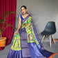 Blue Pure Kanchipuram Digital Printed Saree