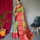 Red Pure Kanchipuram Digital Printed Saree