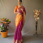 Purple Banarasi Beautiful Patola Sarees With Leheriya Gold Zari Weaves