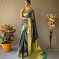 Blue Banarasi Beautiful Patola Sarees With Leheriya Gold Zari Weaves