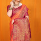 Red Pure Softly Silk Handloom Saree