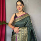 Green Heavy Gold Big Jacquard Weaving Border  Handloom Saree
