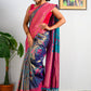 Blue Pure Heavy Golden Contrast Kanjeevaram Silk Saree