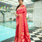 Rani Pure Banarasi Silk Saree With Bandhani Meenakari Woven