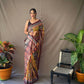 Yellow Kalamkari Print Saree With Tassles Attached