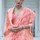 Pink Banarasi Cotton Chikankari Weaving Sarees