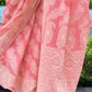 Pink Banarasi Cotton Chikankari Weaving Sarees