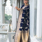 Dark Blue Soft Banarasi Katan silk saree