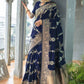 Dark Blue Soft Banarasi Katan silk saree