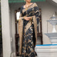 Grey Soft Banarasi Katan silk saree