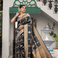 Grey Soft Banarasi Katan silk saree