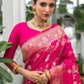 Pink Soft Banarasi Katan silk saree