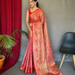 Pink Pure Tissue Silk Saree With Zari Weaving