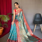 Sky Blue  Pure Tissue Silk Saree With Zari Weaving