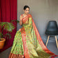 Green Pure Tissue Silk Saree With Zari Weaving