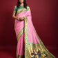 Pink Banarasi Soft Silk Paithani Saree With Fancy Meena
