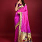 Rani Banarasi Soft Silk Paithani Saree With Fancy Meena