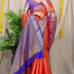 Red Kanchipuram Handloom Weaving Silk Saree