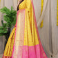 Lemon Kanchipuram Handloom Weaving Silk Saree