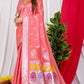Peach Beautiful Soft Pure Silk Paithani Saree