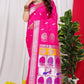 Rani Beautiful Soft Pure Silk Paithani Saree