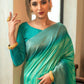 Green Semi Tussar Silk Saree