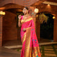 Rani Paithani Pure Silk Handloom Saree With Pure Jari