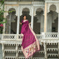 Wine Tussar Silk Pure Paithani Saree With Zari Woven