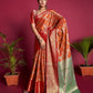 Orange Soft Kanjivaram Silk Saree