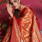 Orange Soft Kanjivaram Silk Saree