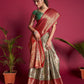 Grey Soft Kanjivaram Silk Saree