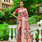 Peach Banarasi Soft Silk Paithani Saree