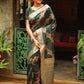 Green Tussar Silk Jamdani Weaving Saree With Zari