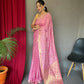 Pink Pure Muslin Soft Silk Saree