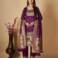 Purple Paithani Silk Unstitched Dress