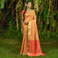 Orange Bhagalpuri Silk Saree