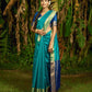 Blue Bhagalpuri Silk Saree