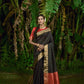 Black Bhagalpuri Silk Saree