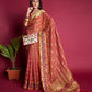 Red Tissue Organza Silk Saree