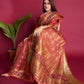 Red Tissue Organza Silk Saree