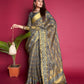 Grey Tissue Organza Silk Saree