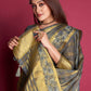 Grey Tissue Organza Silk Saree