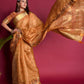 Orange Tissue Organza Silk Saree