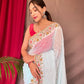 Sky Blue Pure Georgate Saree With All Over Sequence Work