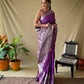 Lavender Silk Saree With Rich Pallu