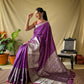 Lavender Silk Saree With Rich Pallu