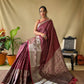 Wine Silk Saree With Rich Pallu